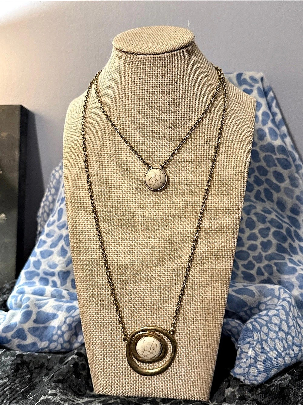 Gold-Tone Layered Pendant Necklace Set